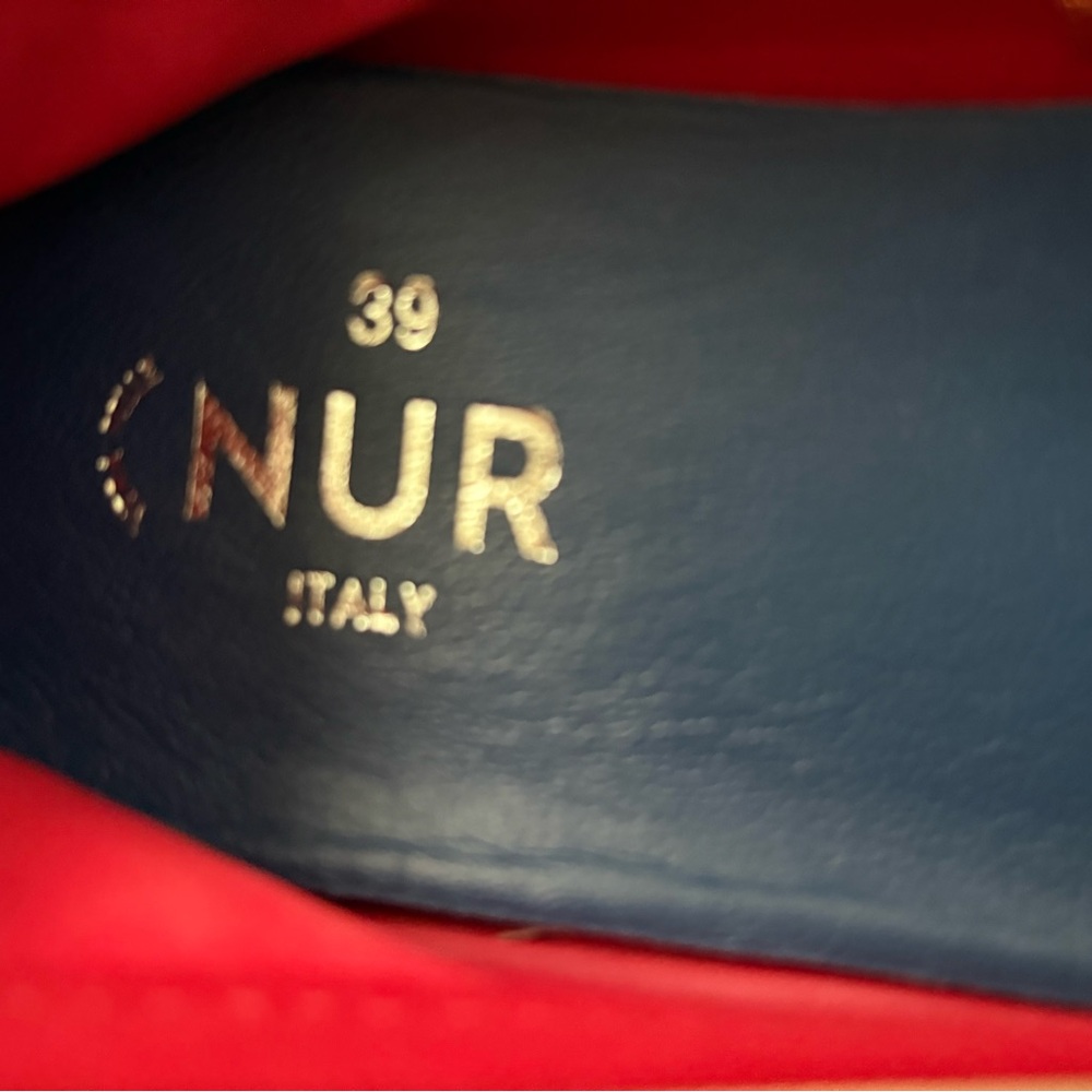 NUR ITALY The VALENTINA - NAPPA
Leather Foldable Ballerina Flats Red Size 39/8.5 - Picture 2 of 10